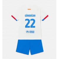 Echipament fotbal Barcelona Ilkay Gundogan #22 Tricou Deplasare 2023-24 pentru copii maneca scurta (+ Pantaloni scurti)